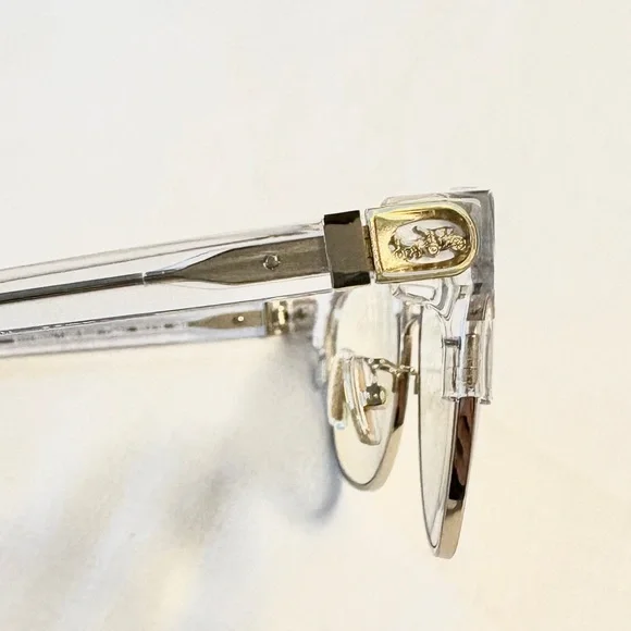 Coach HC6195 5111 Shinny Light Gold/Clear Stagecoach Emblem Eyeglasses 53-19-140 - Picture 10 of 10